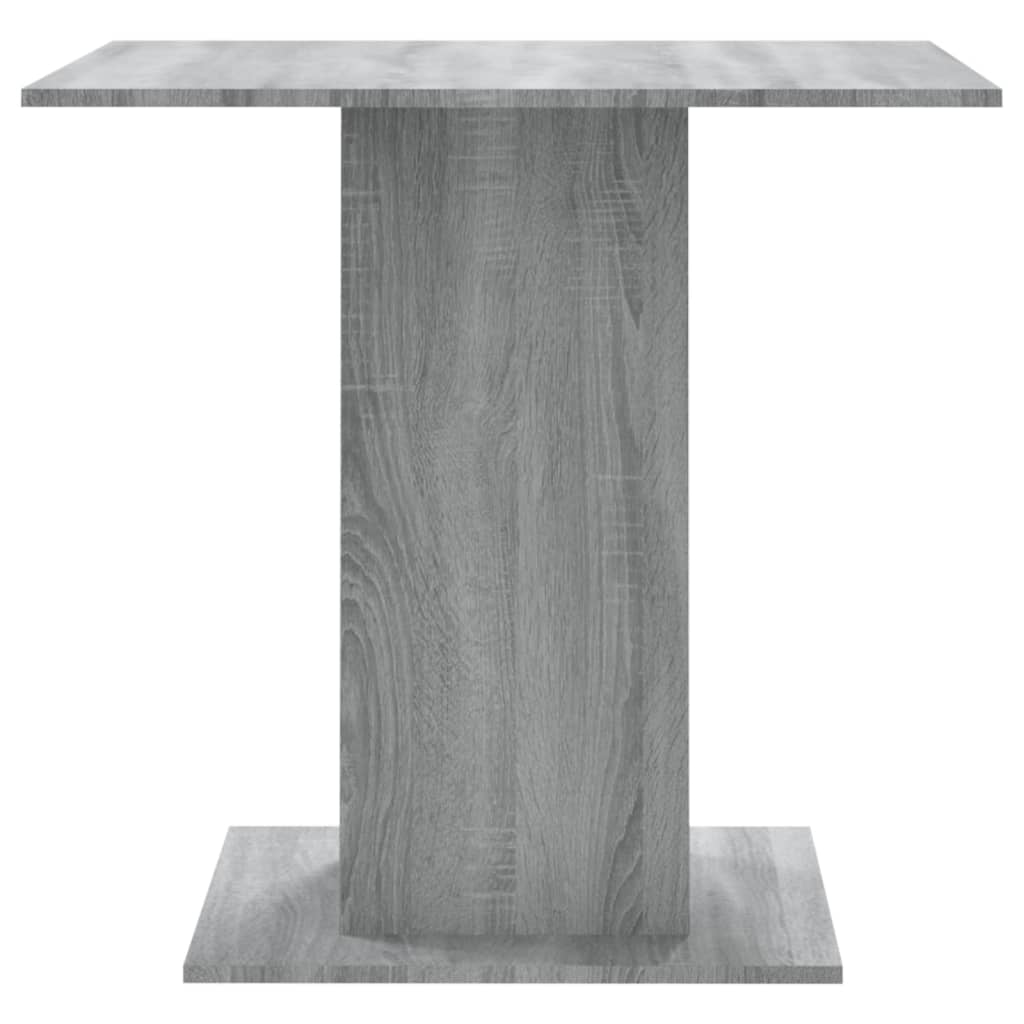 vidaXL Dining Table Grey Sonoma 80x80x75 cm Engineered Wood