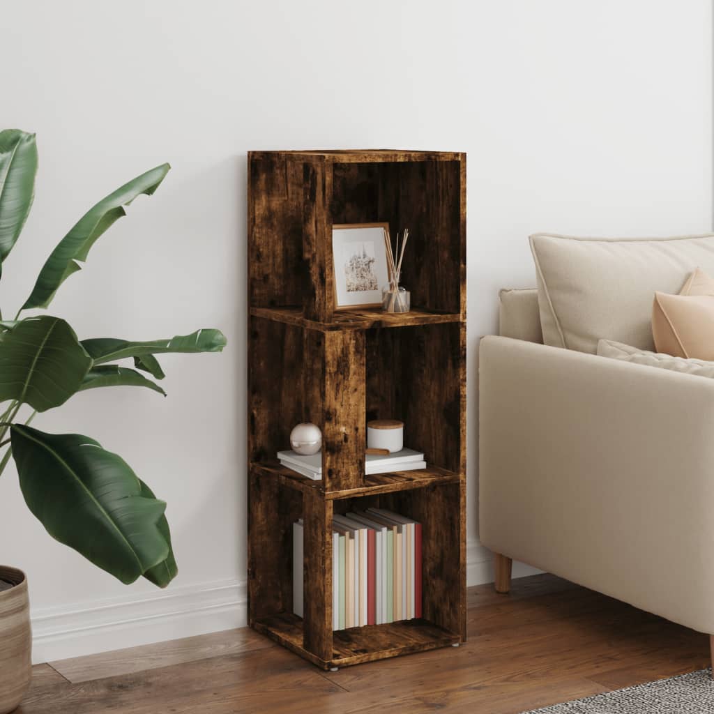 Corner Cabinet Smoked Oak 33x33x100 cm Engineered Wood