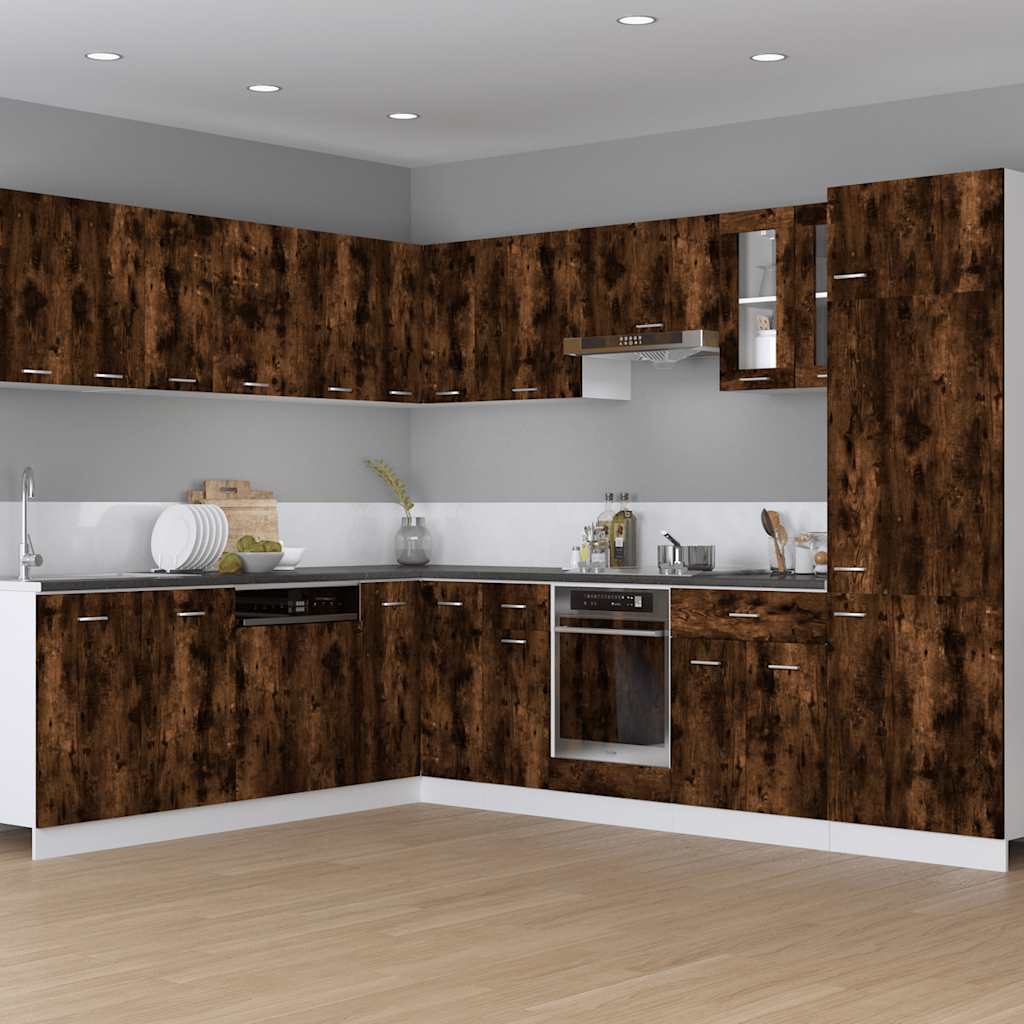 Oven Cabinet Lyon Smoked Oak 60x46x81.5 cm Engineered Wood