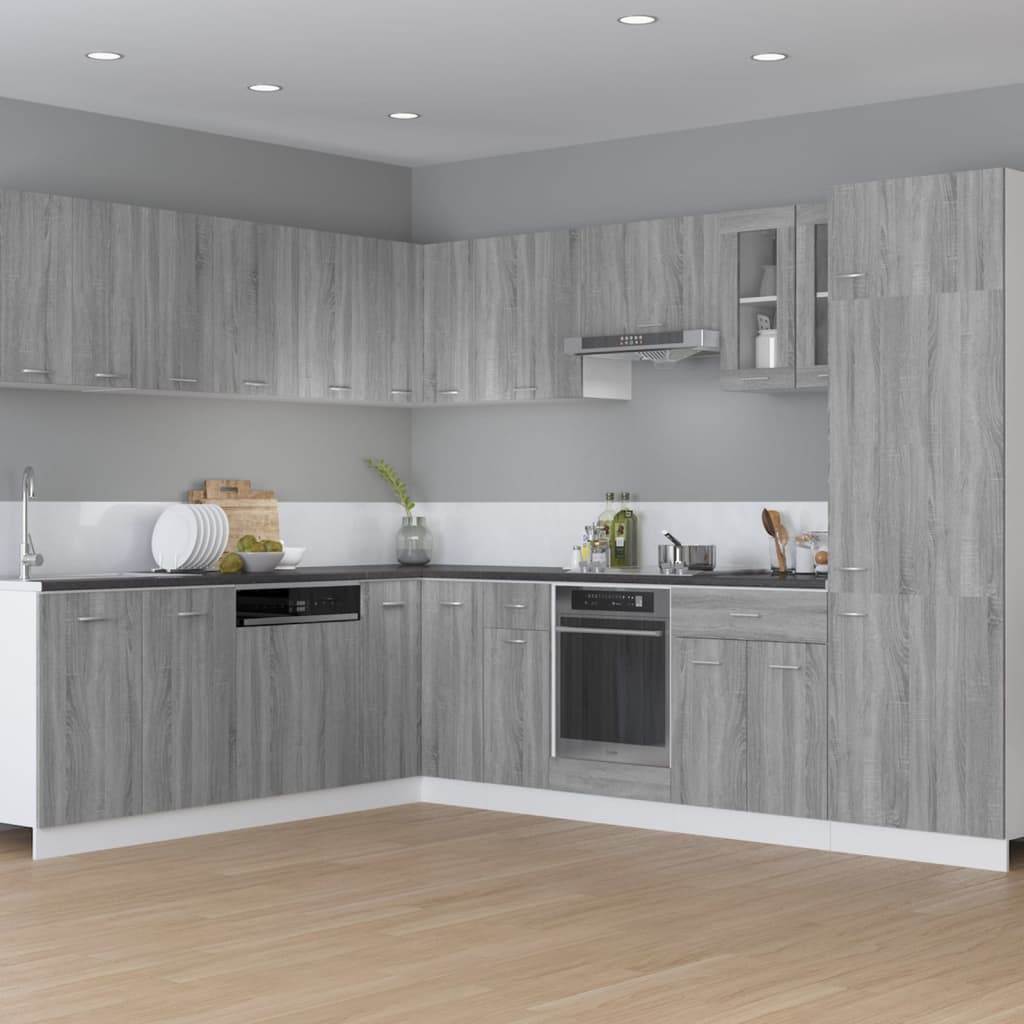 vidaXL Oven Cabinet Grey Sonoma 60x46x81.5 cm Engineered Wood