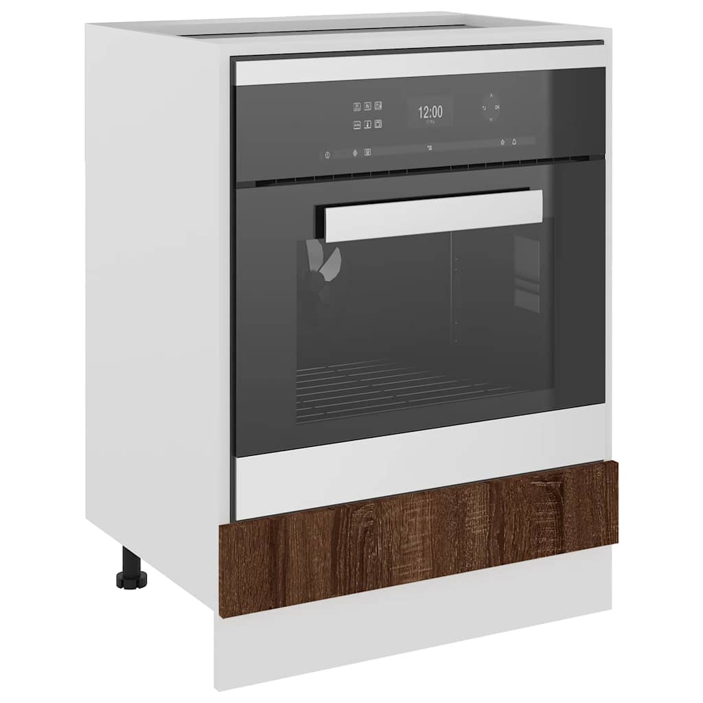 Oven Cabinet "Lyon" Brown Oak 60x46x81,5 cm Engineered Wood