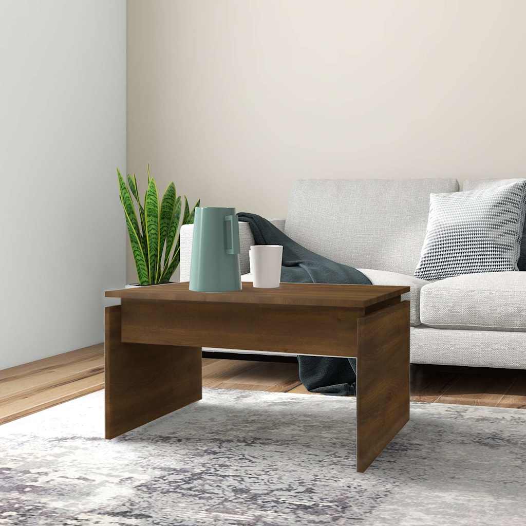 Coffee Table Brown Oak 68x50x38 cm Engineered Wood