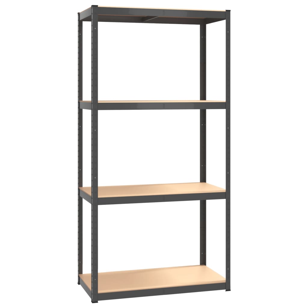 vidaXL 4-Layer Shelves 4 pcs Anthracite Steel&Engineered Wood