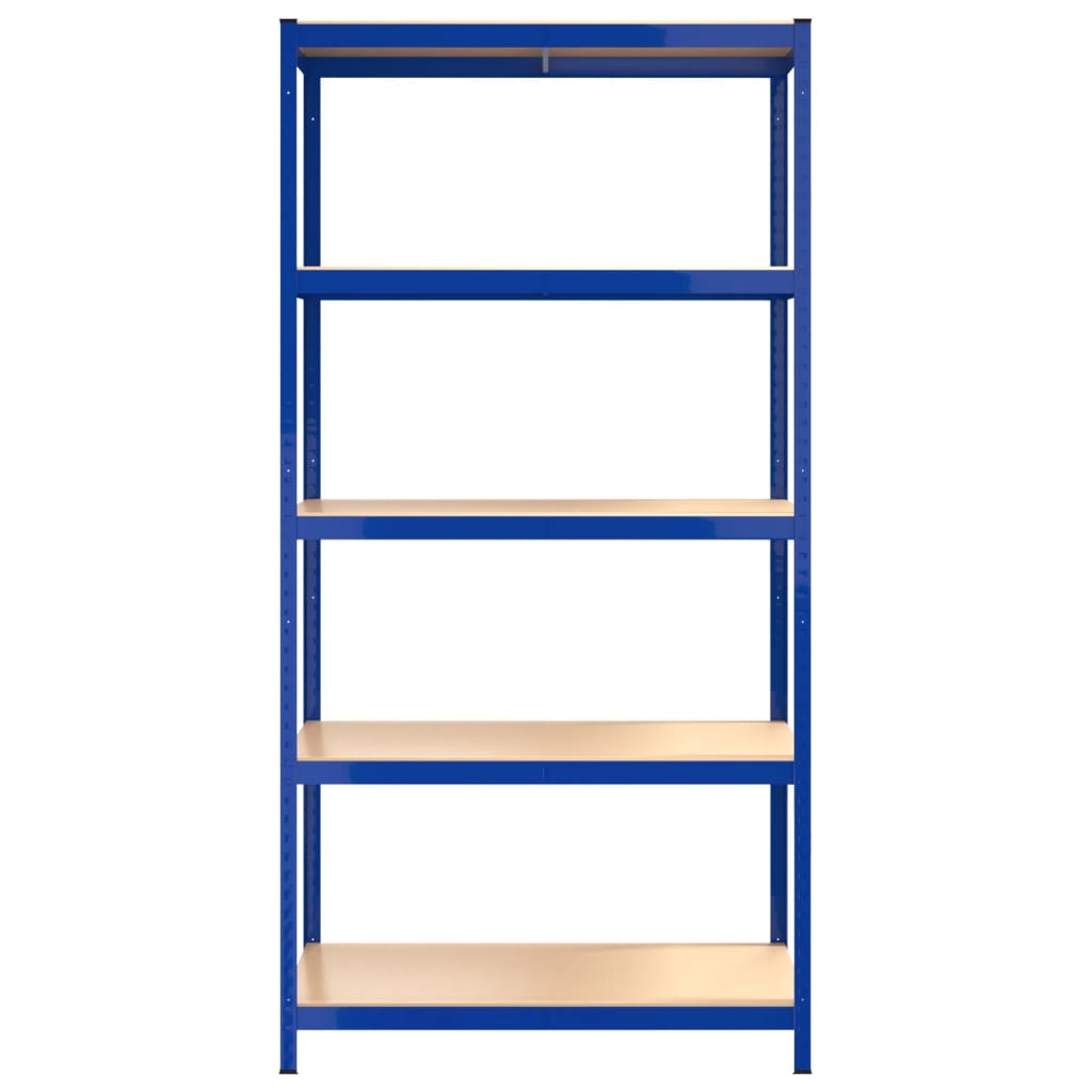 vidaXL 5-Layer Shelves 5 pcs Blue Steel&Engineered Wood