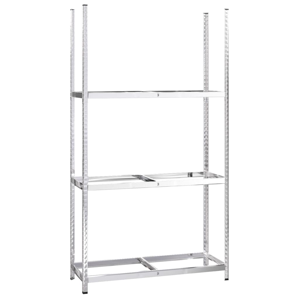 vidaXL 3-Layer Tire Racks 3 pcs Silver 110x40x200 cm Steel