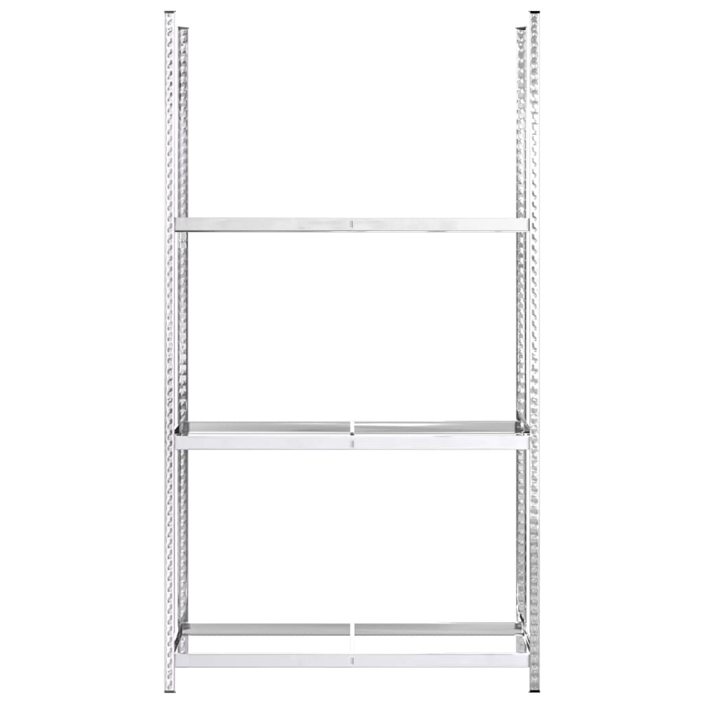 vidaXL 3-Layer Tire Racks 3 pcs Silver 110x40x200 cm Steel