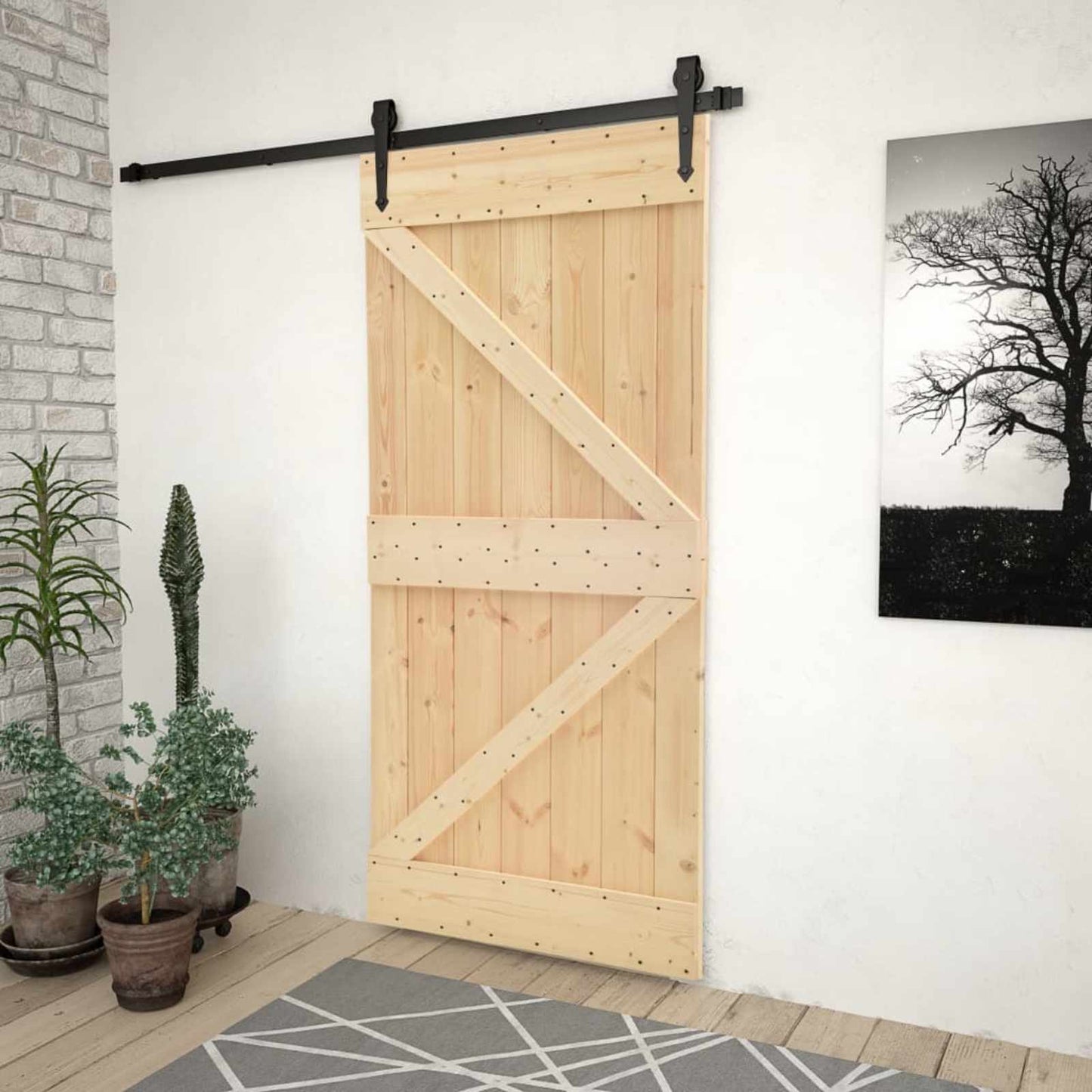 Door NARVIK Natural 80 x 210 cm Solid Pine Wood