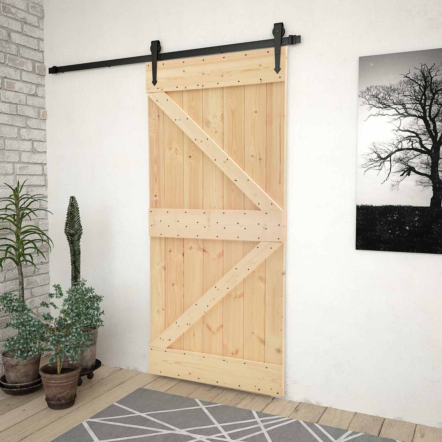 Door NARVIK Natural 90 x 210 cm Solid Pine Wood