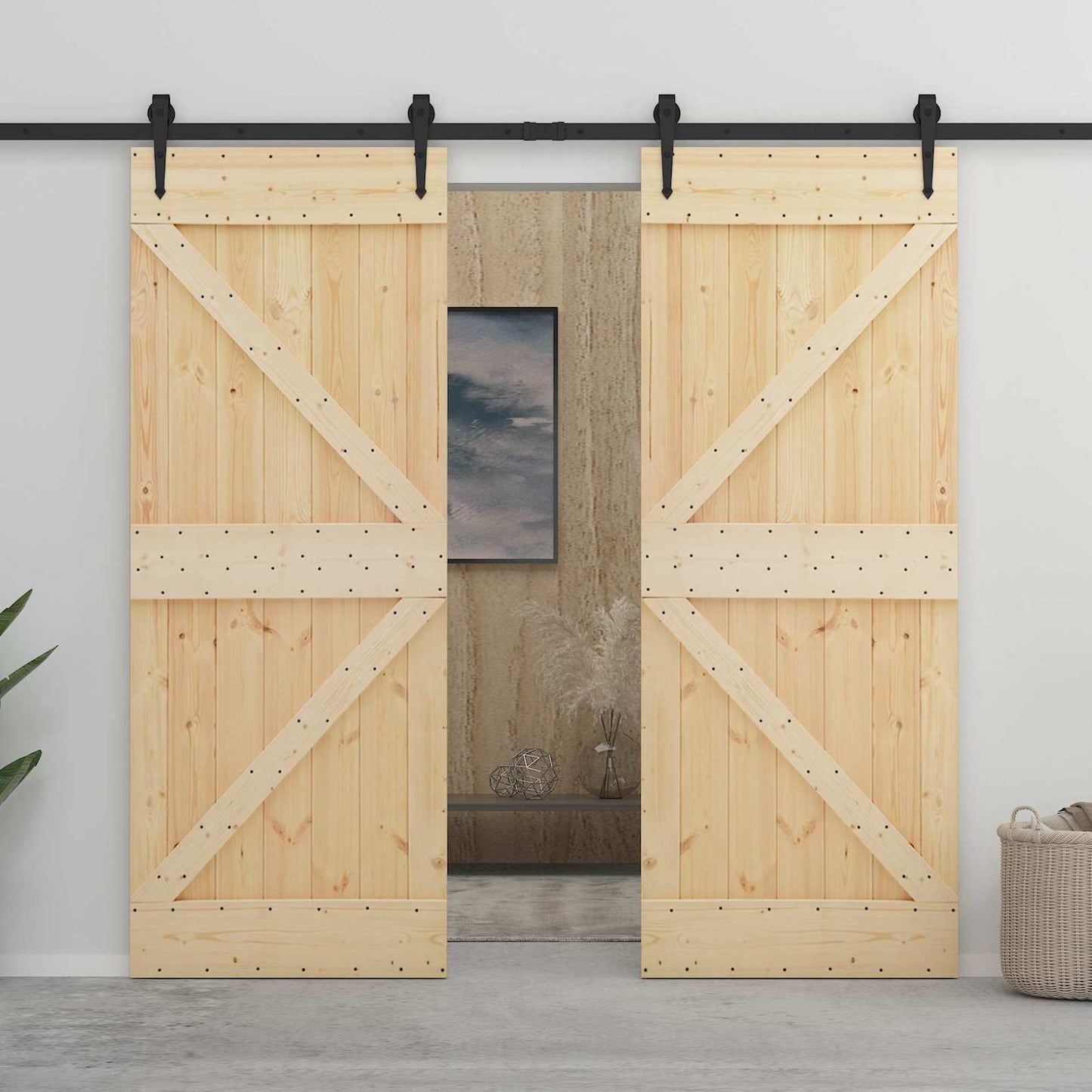Door NARVIK Natural 90 x 210 cm Solid Pine Wood