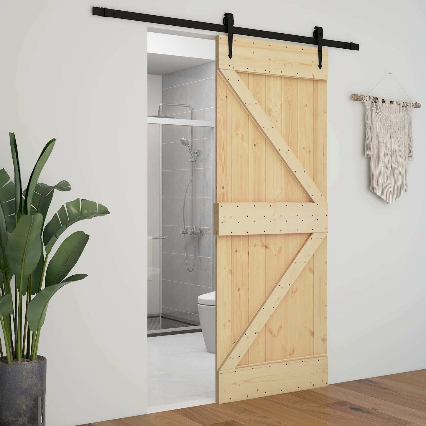 Door NARVIK Natural 90 x 210 cm Solid Pine Wood