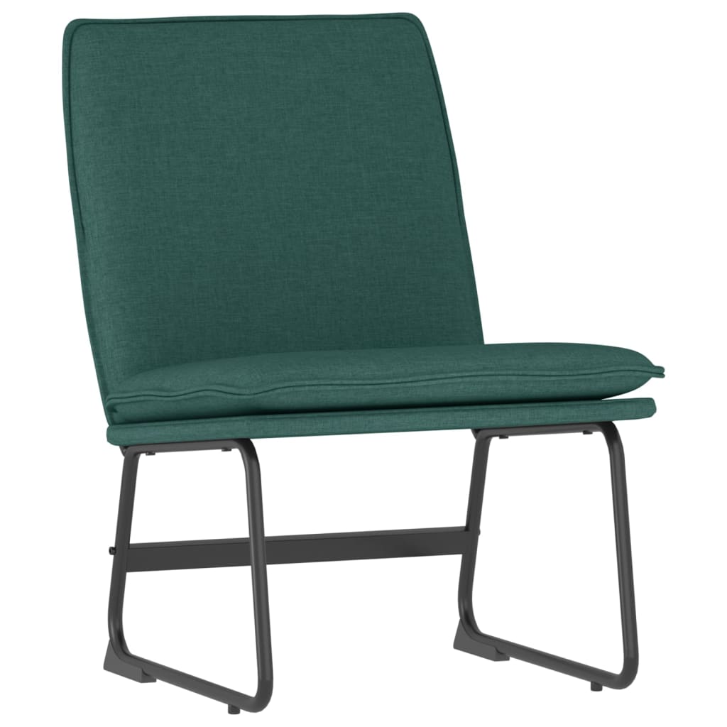Lounge Chair Dark Green 52x75x76 cm Fabric