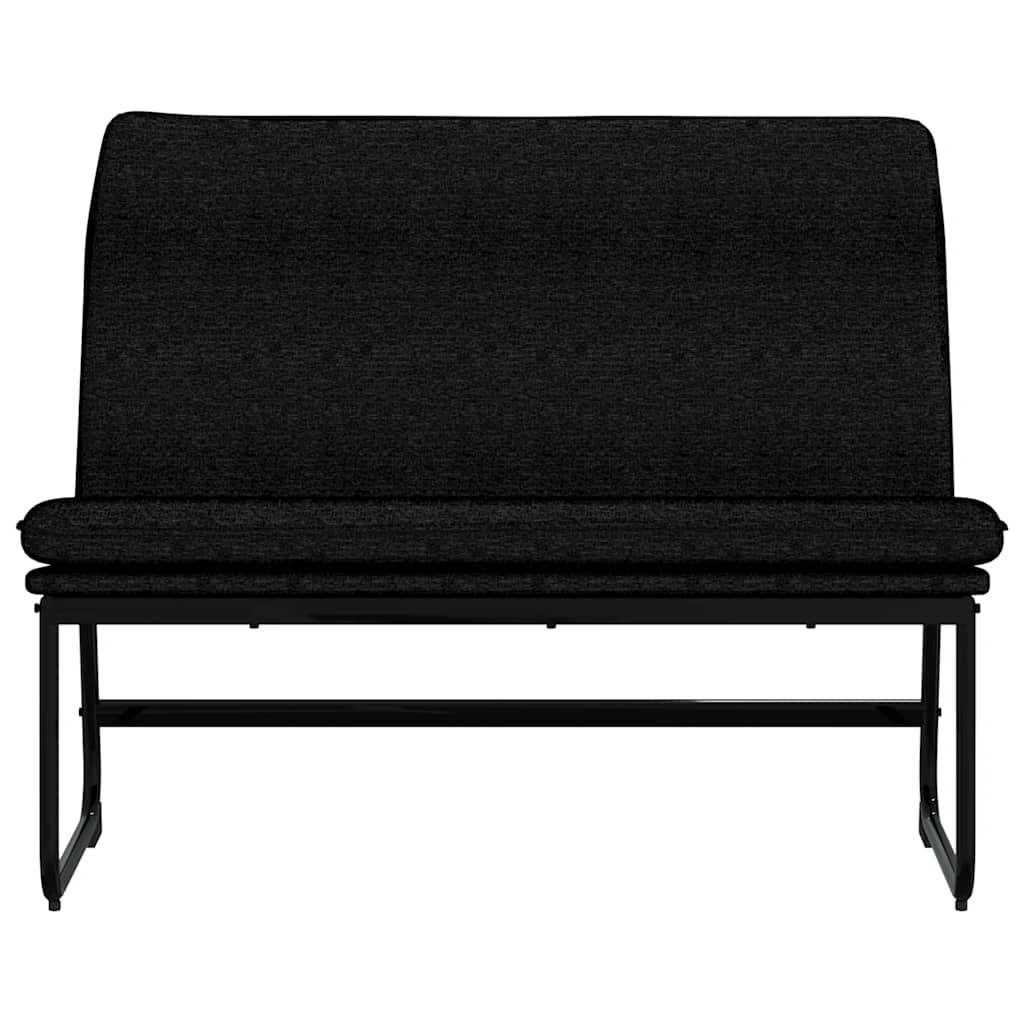 Bench Black 100x75x76 cm Fabric