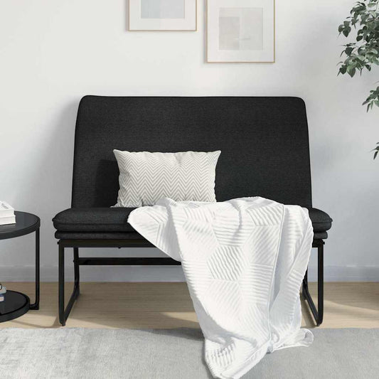 Bench Black 100x75x76 cm Fabric