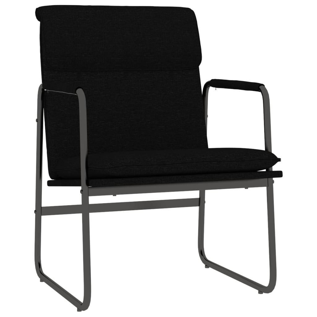 Lounge Chair Black 55x64x80 cm Fabric