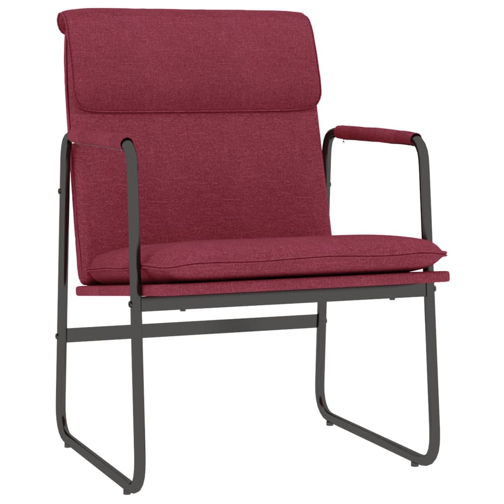 Lounge Chair Wine Red 55x64x80 cm Fabric