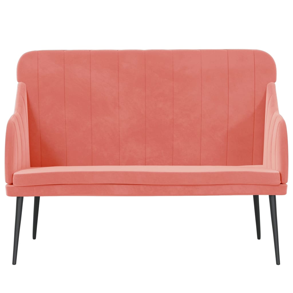 Bench Pink 110x76x80 cm Velvet