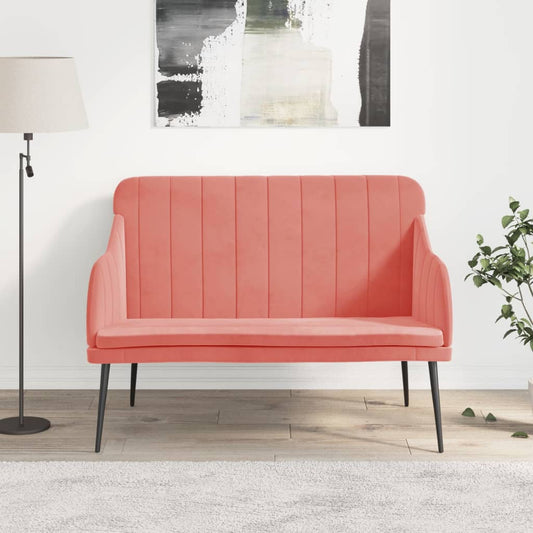 Bench Pink 110x76x80 cm Velvet