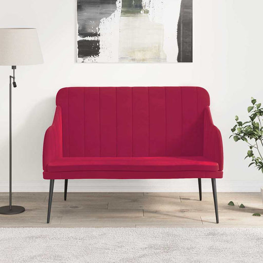 Bench Wine Red 110x76x80 cm Velvet