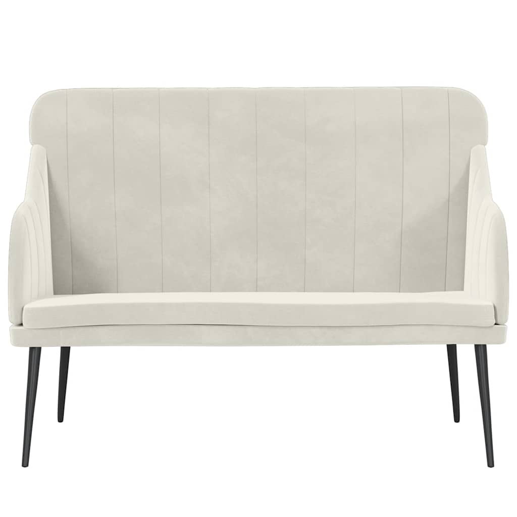Bench Cream 110x76x80 cm Velvet