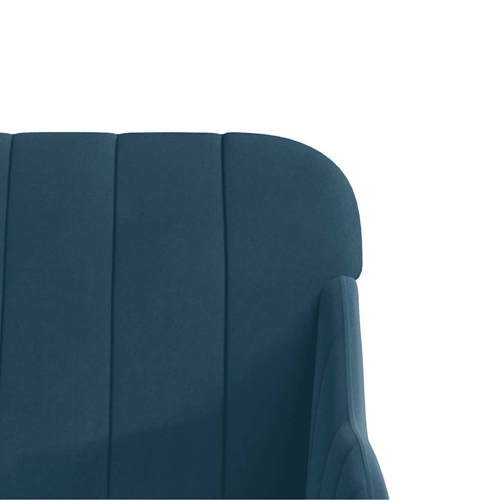 Bench Blue 110x76x80 cm Velvet