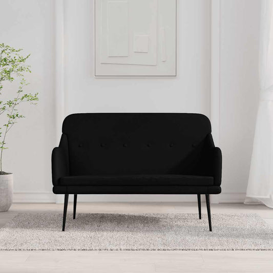 Bench Black 110x76x80 cm Fabric