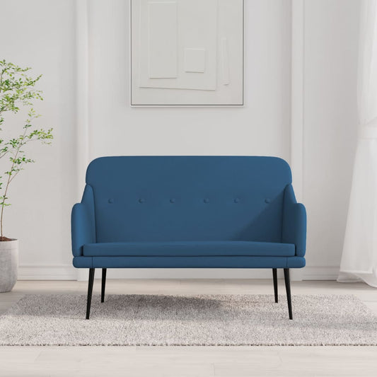 Bench Blue 110x76x80 cm Fabric