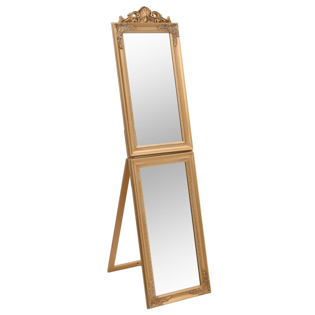 Free-Standing Mirror Gold 45x180 cm