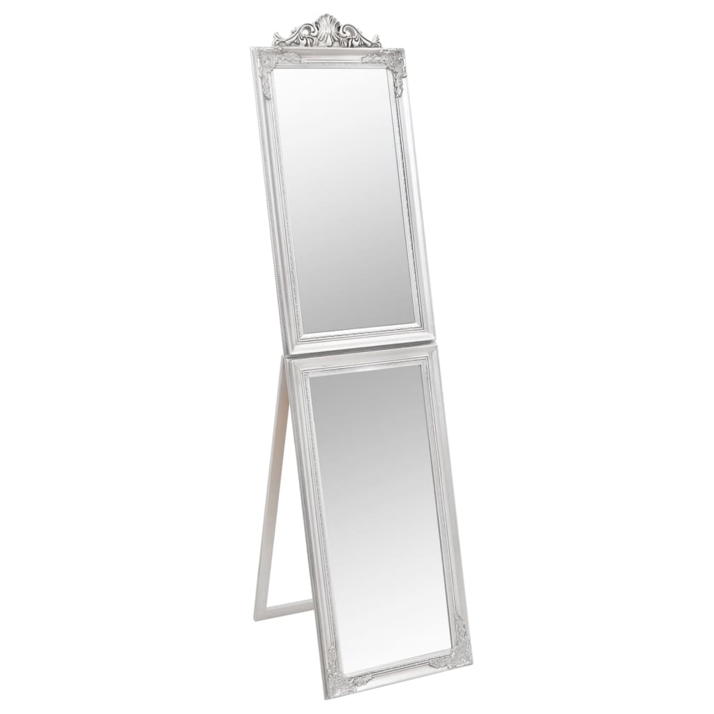 Free-Standing Mirror Silver 45x180 cm