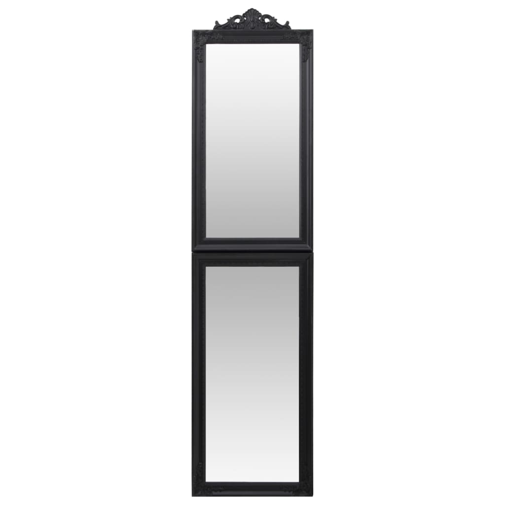 Free-Standing Mirror Black 45x180 cm