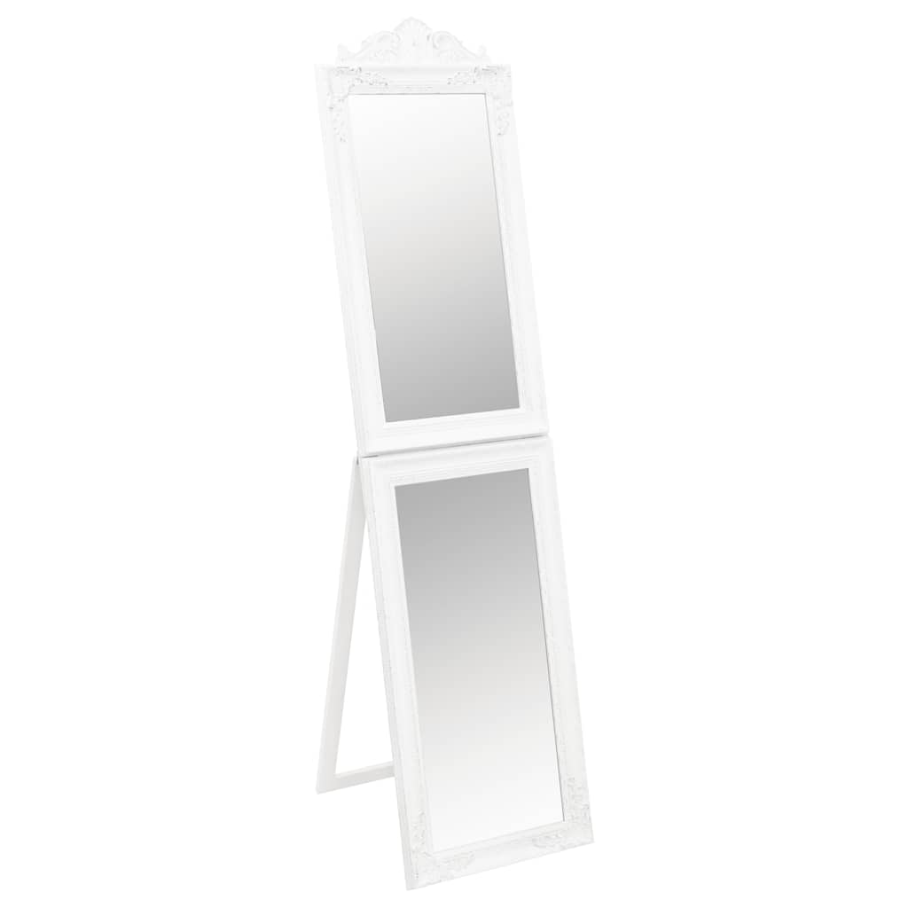 Free-Standing Mirror White 50x200 cm