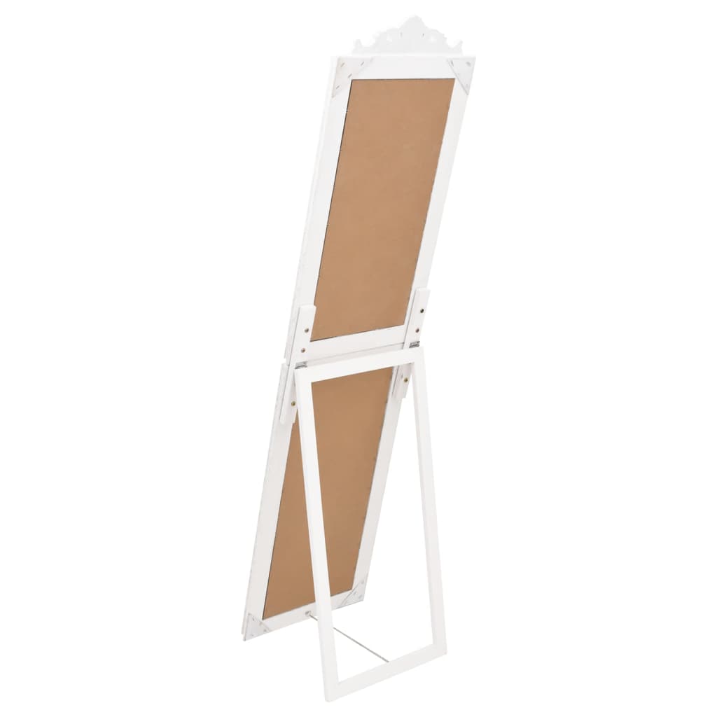 Free-Standing Mirror White 50x200 cm