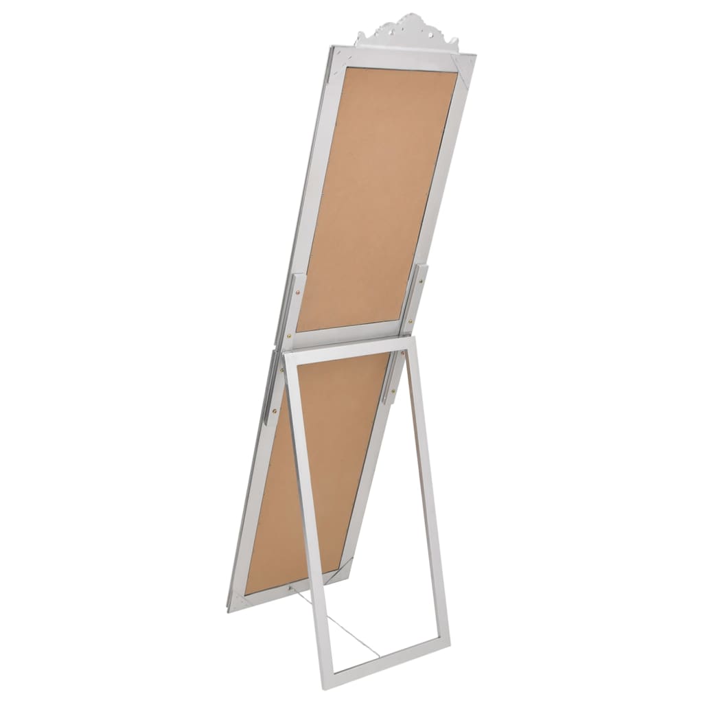 Free-Standing Mirror Silver 50x200 cm