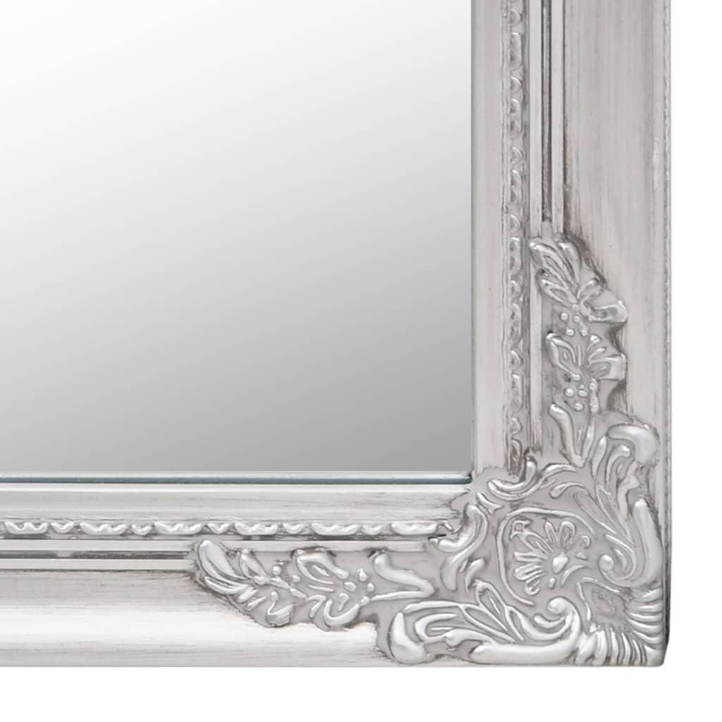 Free-Standing Mirror Silver 50x200 cm