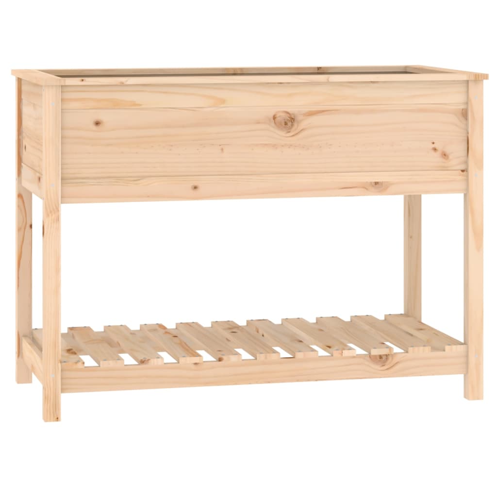 vidaXL Planter with Shelf 111.5x54x81 cm Solid Wood Pine