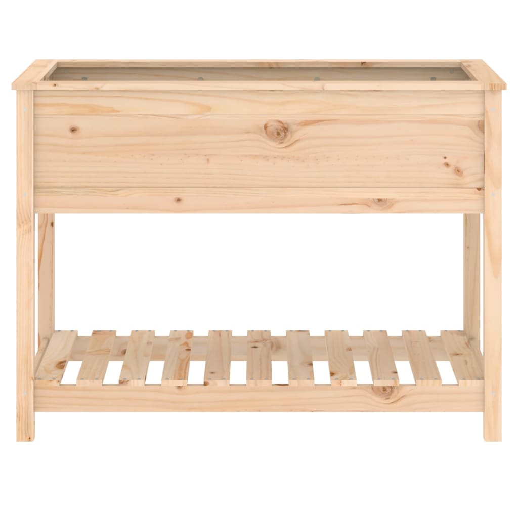 vidaXL Planter with Shelf 111.5x54x81 cm Solid Wood Pine