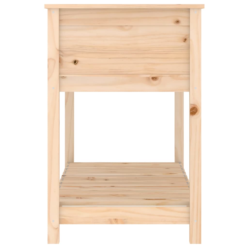 vidaXL Planter with Shelf 111.5x54x81 cm Solid Wood Pine