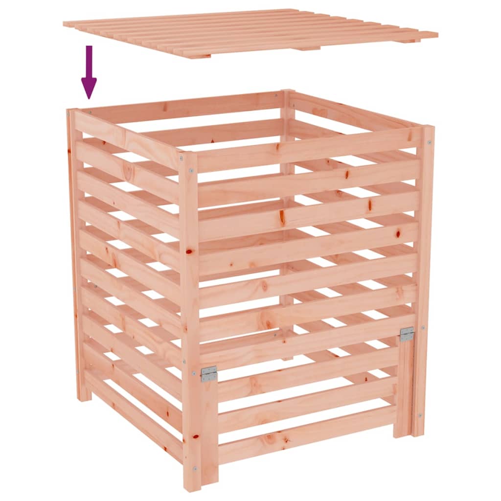 vidaXL Composter 82.5x82.5x99.5 cm Solid Wood Douglas