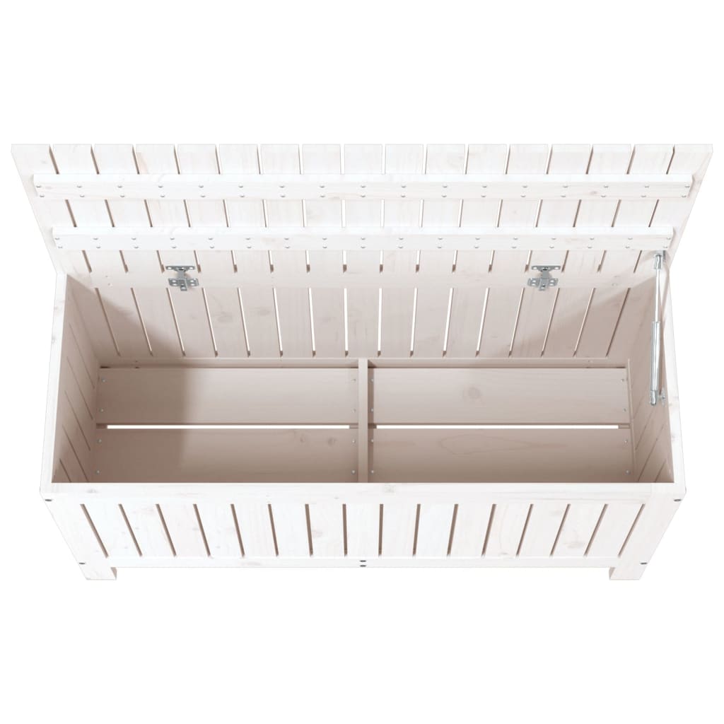 vidaXL Garden Storage Box White 108x42.5x54 cm Solid Wood Pine