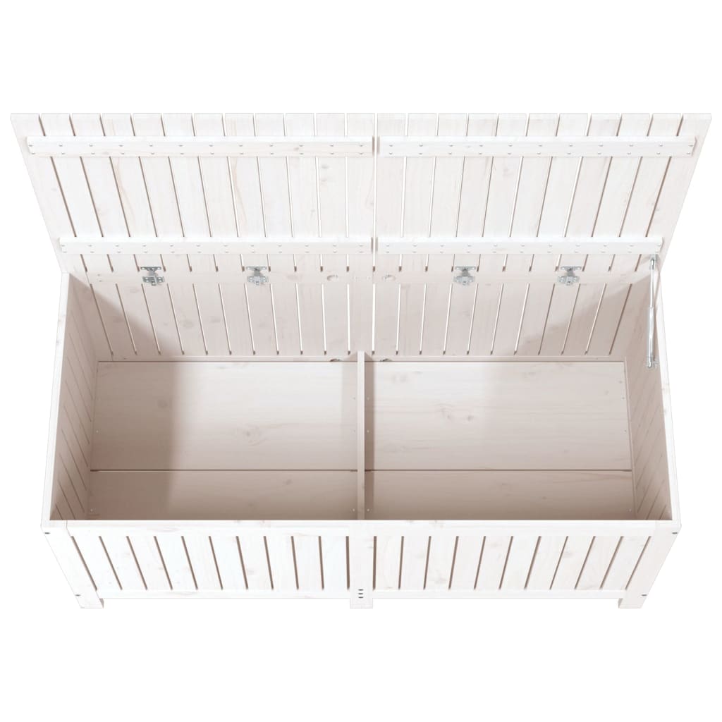 vidaXL Garden Storage Box White 147x68x64 cm Solid Wood Pine