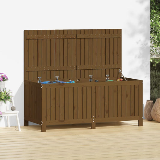 Garden Storage Box | Honey brown | Solid pine wood | 147x68x64 cm