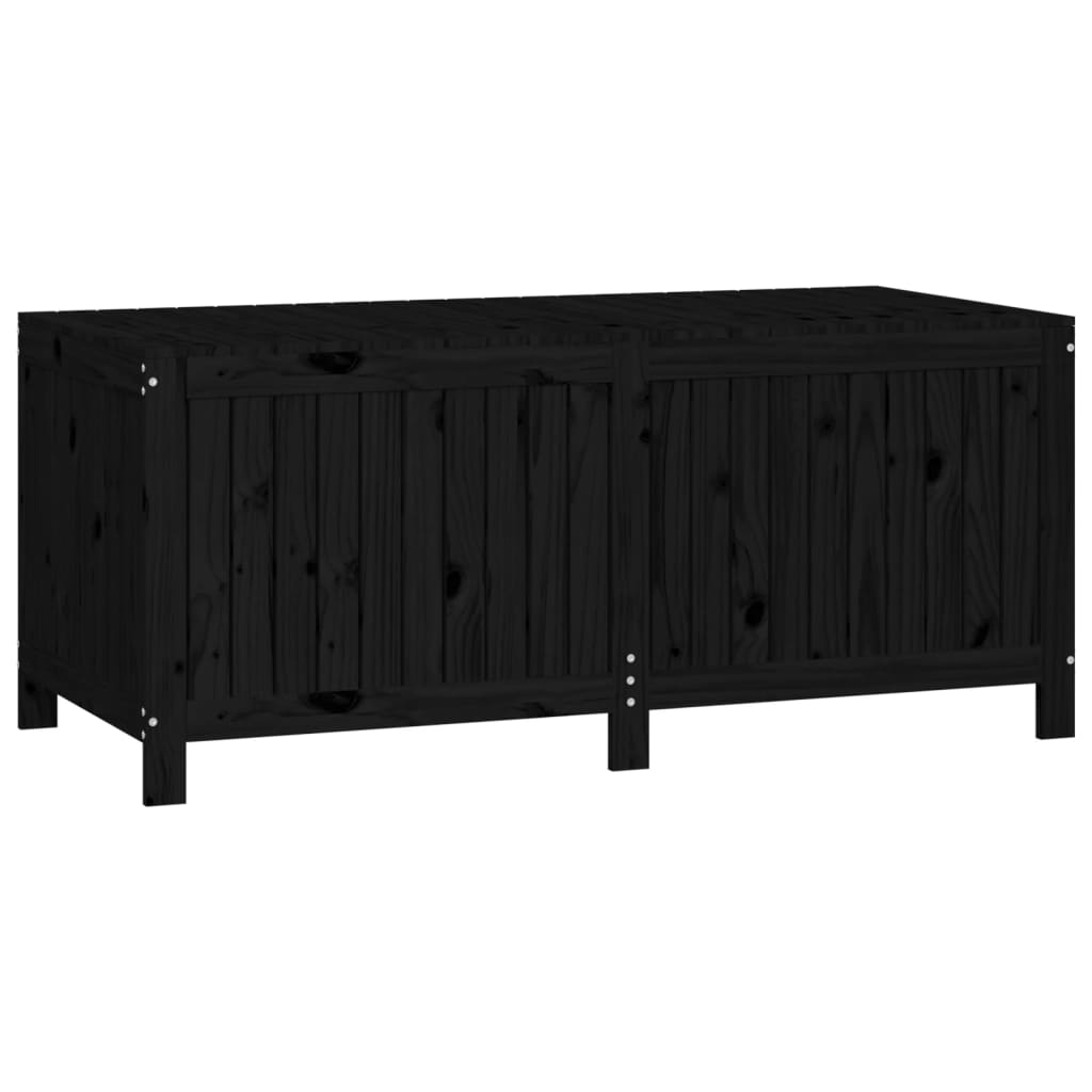 vidaXL Garden Storage Box Black 147x68x64 cm Solid Wood Pine