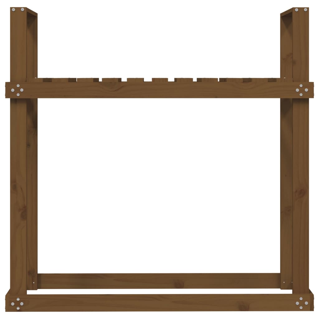 Firewood Rack Honey Brown 110x35x108,5 cm Solid Wood Pine
