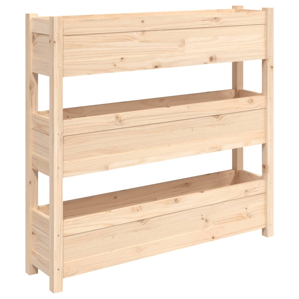 vidaXL Planter 112x25x104.5 cm Solid Wood Pine