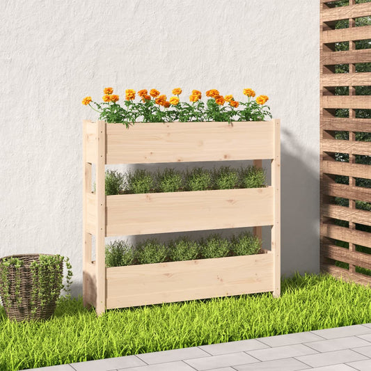 vidaXL Planter 112x25x104.5 cm Solid Wood Pine