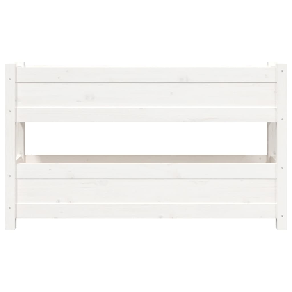 vidaXL Planter White 112x25x66 cm Solid Wood Pine