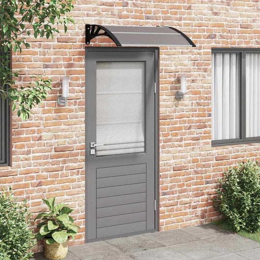 vidaXL Door Canopy Black 100x75 cm Polycarbonate
