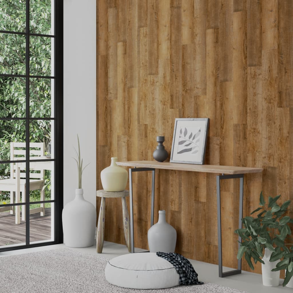Wall Panels Wood Look Brown PVC 2,06 m²
