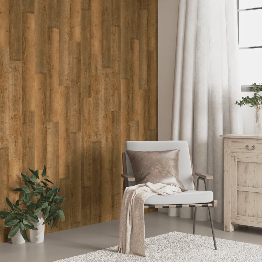 Wall Panels Wood Look Brown PVC 2,06 m²