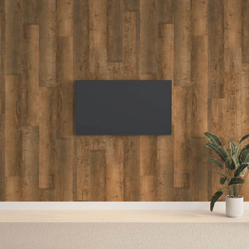 Wall Panels Wood Look Brown PVC 2,06 m²