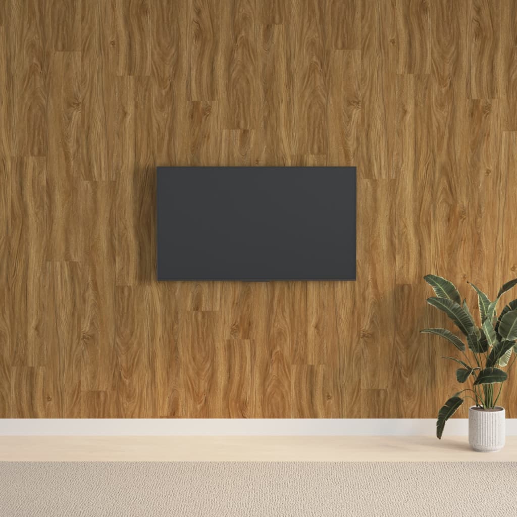 Wall Panels Wood Look Brown PVC 2,06 m²